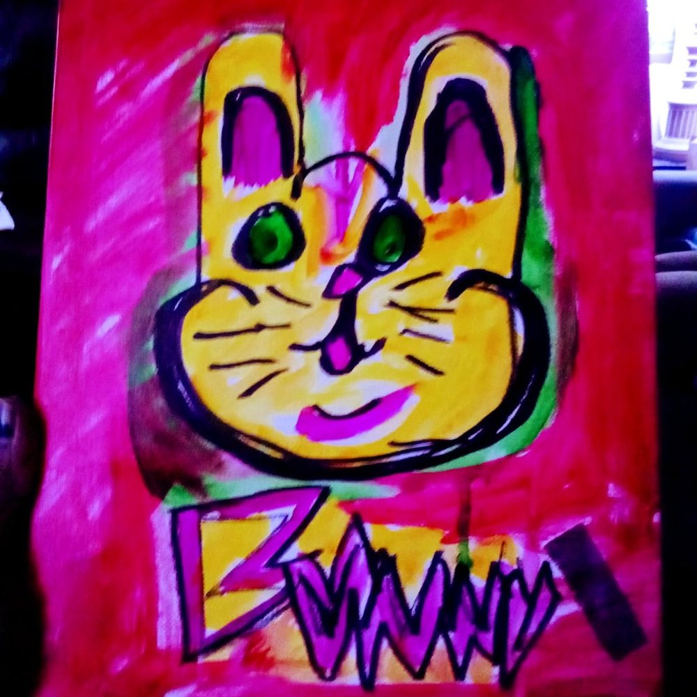 'Bvnny 2.0' Acrylic Painting On Stretched Canvas